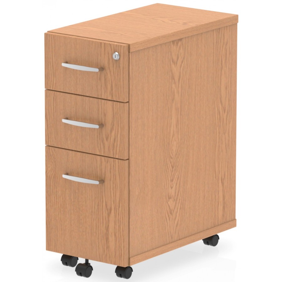 Rayleigh 3 Drawer Tall Narrow Under Desk Pedestal